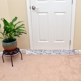 Roe & Moe PAW Print Draft Stopper, Door Bottom Hot/Cold Air Blocker Noise Reducer Insulation Sound Proof Weather Strip Seal, 38 x 4 inches, with 2 Loops - Ideal for 36 inch Door