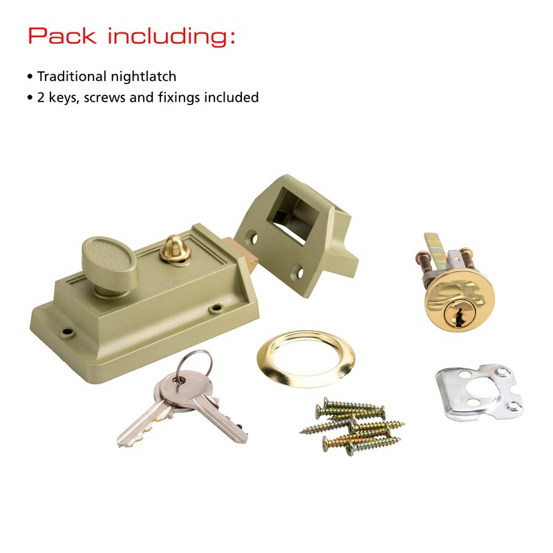 Sterling NLS101 Standard Traditional Champagne Nightlatch