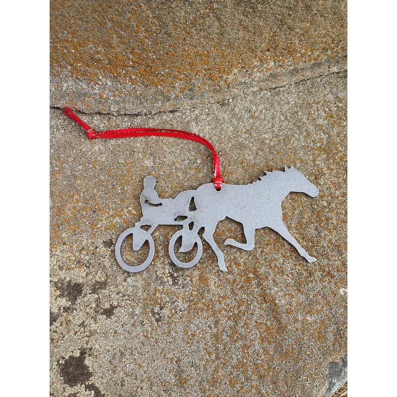Horse Harness Racing Metal Ornament