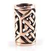 Battle-Merchant Viking Beard Bead for Dreadlocks Bronze with Cable Pattern