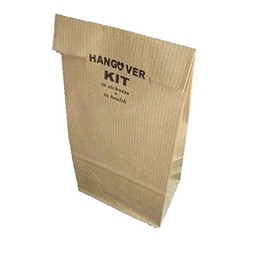50 Kraft Bags Hangover Kit Antiresaca Text in English