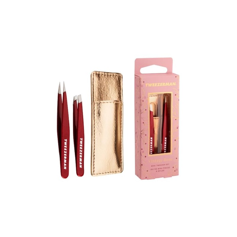 Tweezerman Vintage Rose Mini Tweezers Set (Pack of 2)