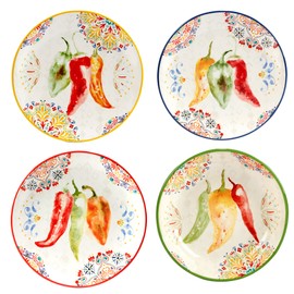 Certified International Sweet & Spicy 8.5" Salad/Dessert Plates, Set of 4
