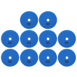 10-Piece Polishing Pads 50 Wet Marble Sanding Pads 3 Inch Diamond Blade for Grinding Granite, Concrete and Marble