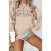 Dressmine Embroidery Mama Sweatshirt for Women Casual Crewneck Long Sleeve