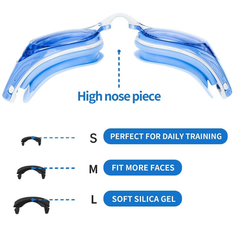 WAVE Nearsighted Swim Goggles,Shortsighted Swimming Goggles for Adults Youth, Anti