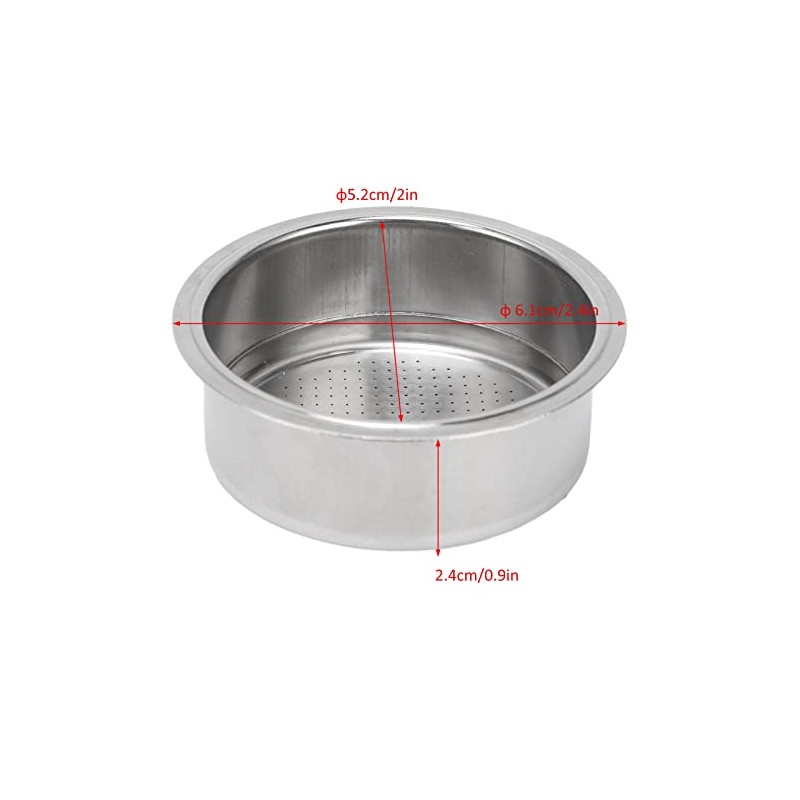 Fydun 2 Cups 51 mm Filter Basket Stainless Steel Coffee