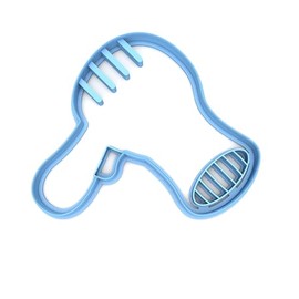 Sweet Prints Inc Hair Dryer Cookie Cutter - Dishwasher Safe (5")