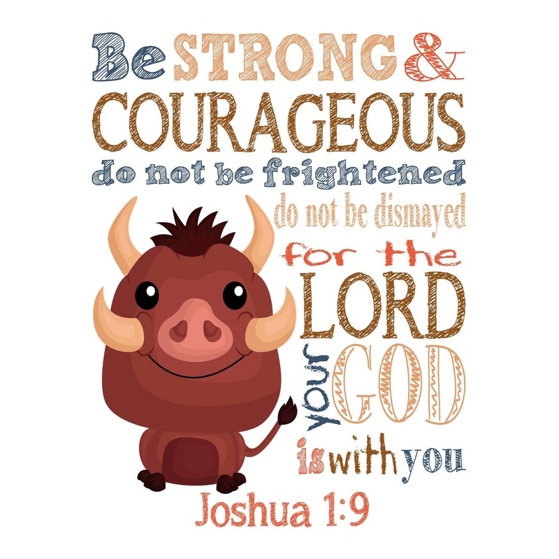 Lion King Christian Nursery Set of 4 Unframed Prints -