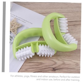 Anneome Pack of 2 Roller Massagers, Neck Massager, Back Muscle Rollers, Hand Roller, Massage Stick, Massage Mat, Full Body Massage, Hand Massage, Household Muscle Roller, Stick Roller, Plastic