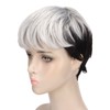 Men Wig Heat Resistant Short Grey Layered Airy Natural Stylish