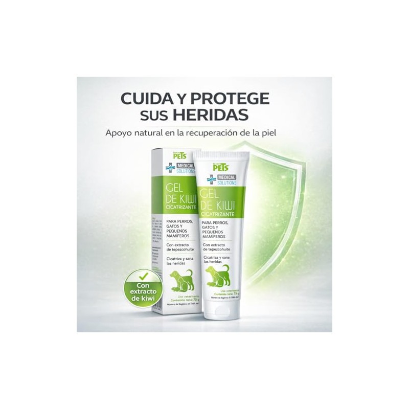 Medical Solution Gel Cicatrizante de Kiwi para Perros, gatos y