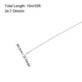 QUARKZMAN Pack of 2 32 Gauge Nichrome 80 Heating Resistance Wire 33 ft High Temperature for Repairing Electronic Components