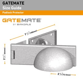 GATEMATE® Right Hand Padlock Protector | Galvanized Steel | High-Security Gate Lock Shield | Rust-Resistant Durable Design | Protects Padlocks from Tampering and Weather