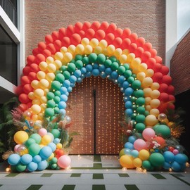 Party Balloons Pack 10 Inch Balloons Multicoloured Latex Balloons for Birthday Baby Shower Anniversary Red Balloons Yellow Green Light-Blue Party Decoration Balloons 30 Pack