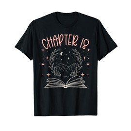 18th Birthday Girls Book Lovers Chapter 18 Its My Birthday T-Shirt