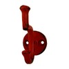 MarktSq Set of 3 Iron Wall Hook in Distressed Red