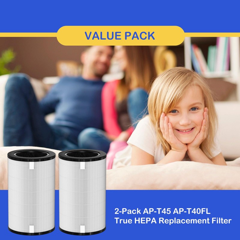 AP-T40FL True HEPA Replacement Filter Compatible with 1461901 Homedics Total