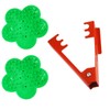 Garden Pruning Shears Kit with 1Pcs Red Metal Rose Leaf