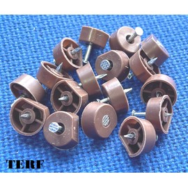 TERF® Drive-in Shelf Supports Brown Plastic Nail in Furniture Shelf Support for Kitchen Cabinet Wardrobe Bookcase Closet Glass Shelve and Furniture Shelf Support Use - Pack of 25