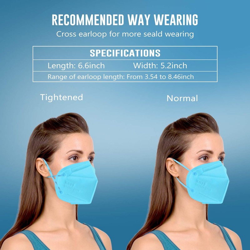 KN95 Face Mask 25 PCs, WWDOLL Multiple Colour 5 Layers