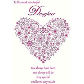 Piccadilly Greetings Contemporary Birthday Card Daughter - 9 x 6 inches