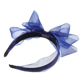 NOLITOY Gauze Bow Headband for Women and Stylish Knotted Hair Accessories with Oversized Bow Lightweight Organza for Comfortable Wear for Work Parties Casual Outings
