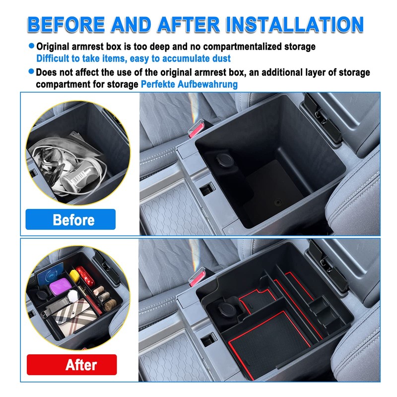 SHAOHAO for 2025 2026 Nissan Frontier Center Console Organizer Tray