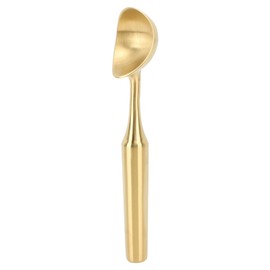 Stainless Steel Ice Cream Scoop, Multipurpose Cookie Scoop with Long Handle Fruit Melon Baller Scooper Antistick Ice Cream Ball Tongs (Gold)