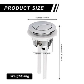 Stop Button Drain Valve Double Push Button Replacement Double Toilet Flush Button Round Toilet Flush Button Dual Flush Button Toilet Water Tank Push Buttons for Water Tank (B)