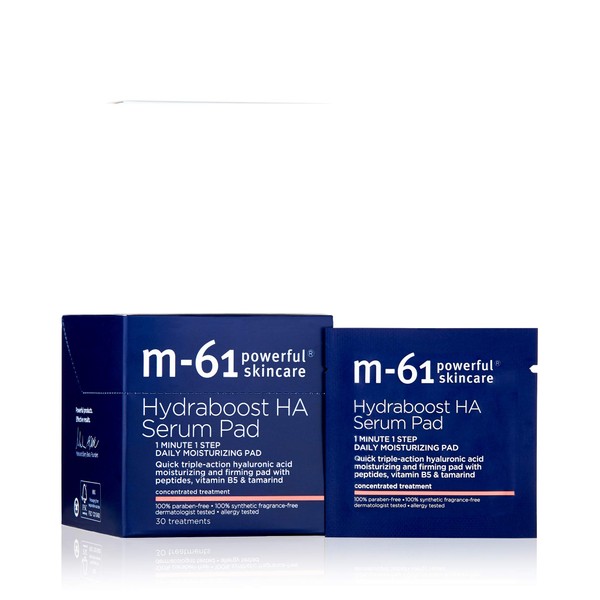 M-61 Hydraboost HA Serum Pad- 30 Treatments- 48 hour moisturizing and firming serum pad with hyaluronic, vitamin B5 & E