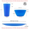 Plastic Dinnerware set, Unbreakable and Reusable Plastic Plate, Bowl and