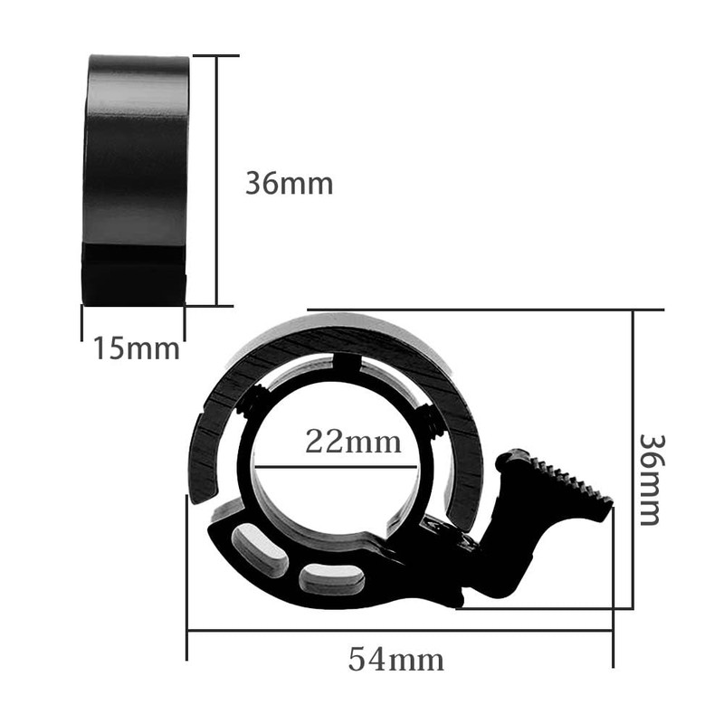 Bicycle Bell, Bicycle Accessories, Handle Bell, Ultra Lightweight, Concealable, Double