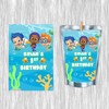 Bubble Guppies Juice Pouches - Printed Adhesive Labels or Assembled