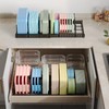 Expandable Food Container Lid Organizer,Large Capacity Adjustable 8 Dividers Detachable