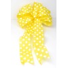 RG Expressions White Polka Dot Yellow Satin 2.5" x 5
