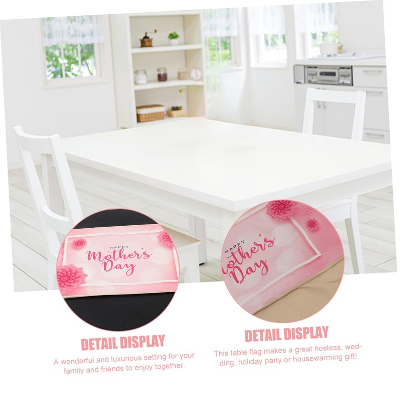 Zerodeko Mother's Day Themed Table Runner Decorative Table Cloth for