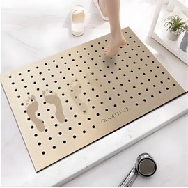 Non-Slip and Highly Absorbent Bath Mat, Non-Slip, Super Absorbent, Shower Mat, Super Absorbent, Soft and Dequem, for Bathroom, Kitchen, Bedroom, Living Room