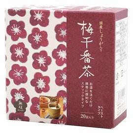 Muso Muso Honpo Japanese Ginger Plum Pickled Bancha Stick 0.3 oz (8 g) x 20 Bags