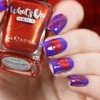 Whats Up Nails - Dripping Flames Chrome Nail Art Design