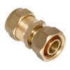 15mm x 3/4" Compression Straight Tap Connector (Known as 15mm Compression Fittings/Plumbing Compression Fittings/Compression Fitting Also Available in 15mm, 22mm, 1/2 inch and 3/4 inch BSP)