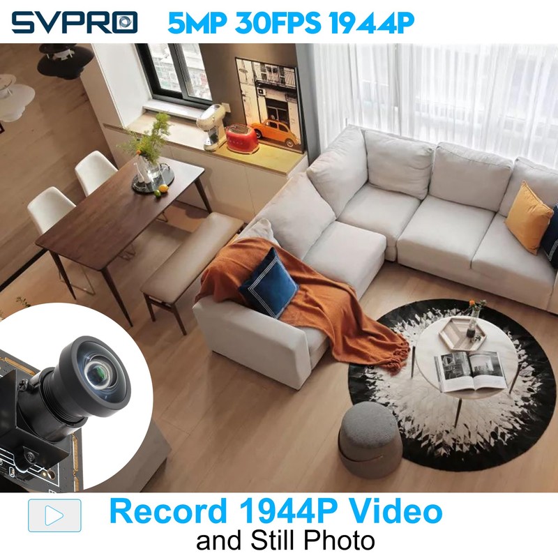 Svpro Jeston Nano 5MP 30FPS USB Camera Module with M12