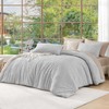 Andency Light Grey King Size Comforter Set, 3 Pieces Boho