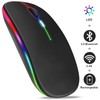 Wireless Mouse, Rechargeable LED Backlight Mouse, Portable Mobile Optical Office