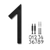NACH Floating House Numbers, 6 inch Aluminum Black House Numbers
