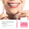 60pcs Toothpick Interdental Brushes Tooth Flossing Head Oral Hygiene Brush