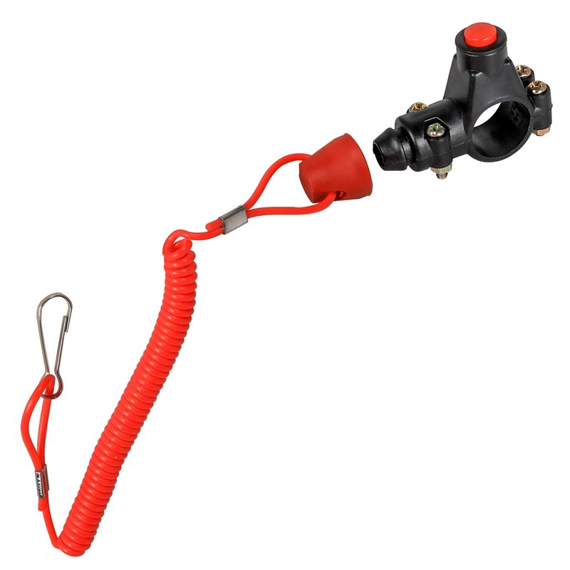 REBEKAMODS Red Emergency Engine Kill Switch with Flexible Cord Tether,