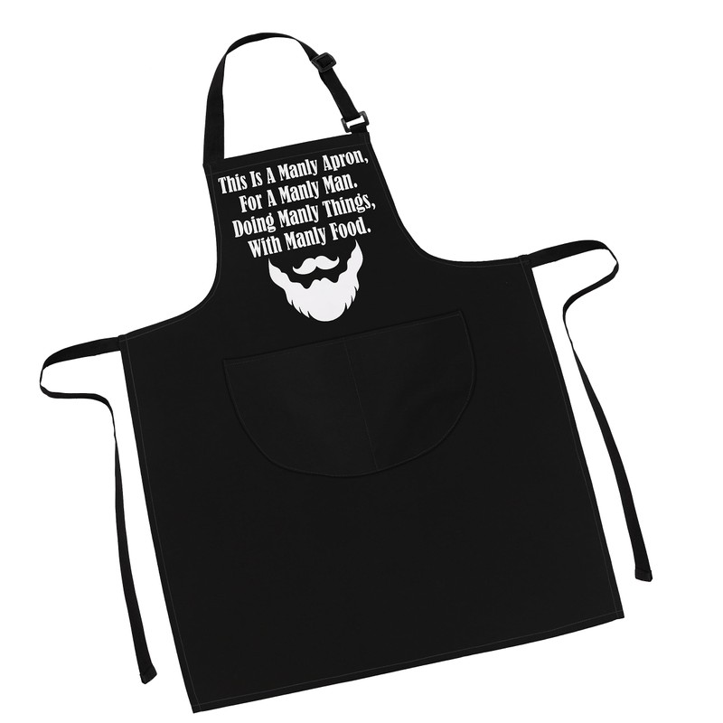 LINEN CLOSET® Manly Man Apron for Men Funny Aprons Grilling