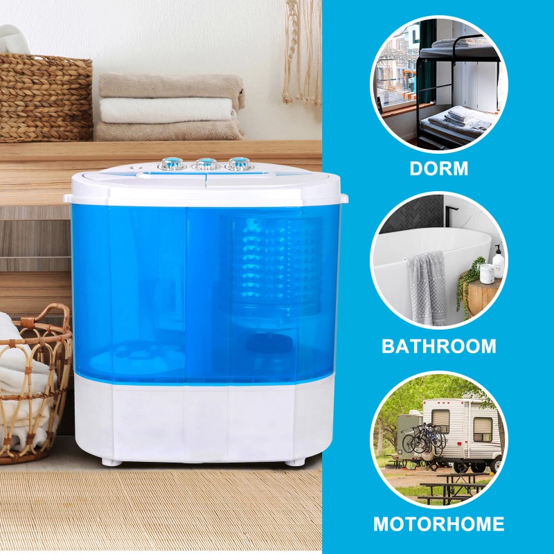 Segawe Portable Compact Lightweight Washer Twin Tub Laundry Washing Machine