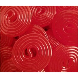 Gerrit Verburg Broadway Red Strawberry Licorice Wheels - Bulk Candy 1 lb - made in Europe